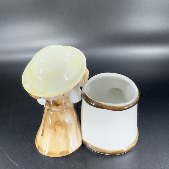 Vintage Whimsical Ceramic Girl With Watering Can Planter Flower Vase Porcelain - Picture 9 of 16